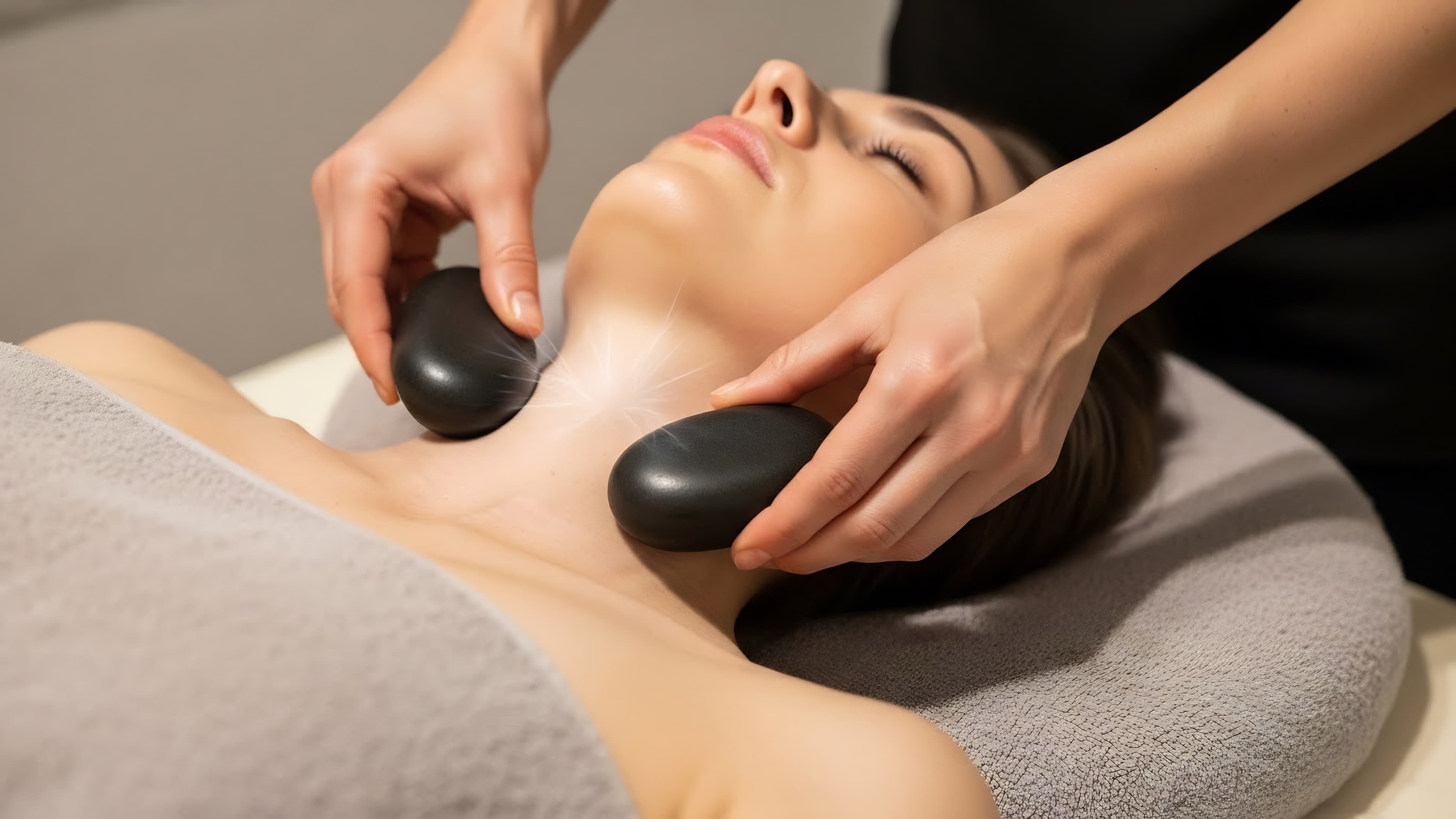 Hot stone therapy